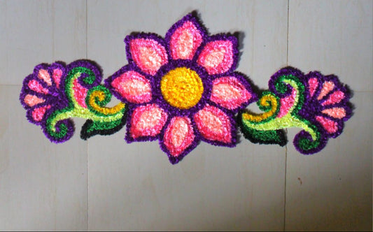 Handmade Floral Rangoli mate