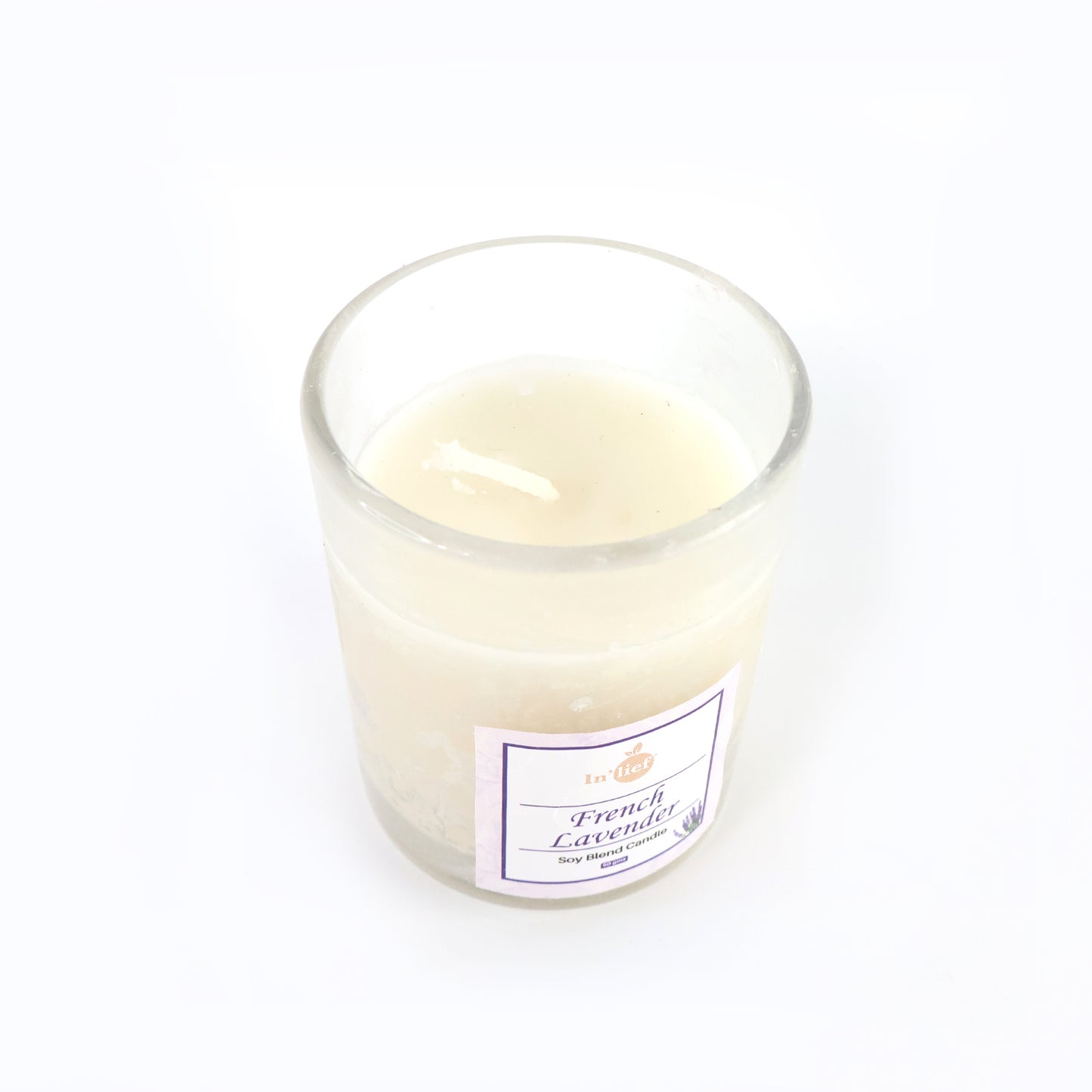 Inlief French Lavender Soy Blend Scented Candle In Glass Jar (50gm  1 Pc)