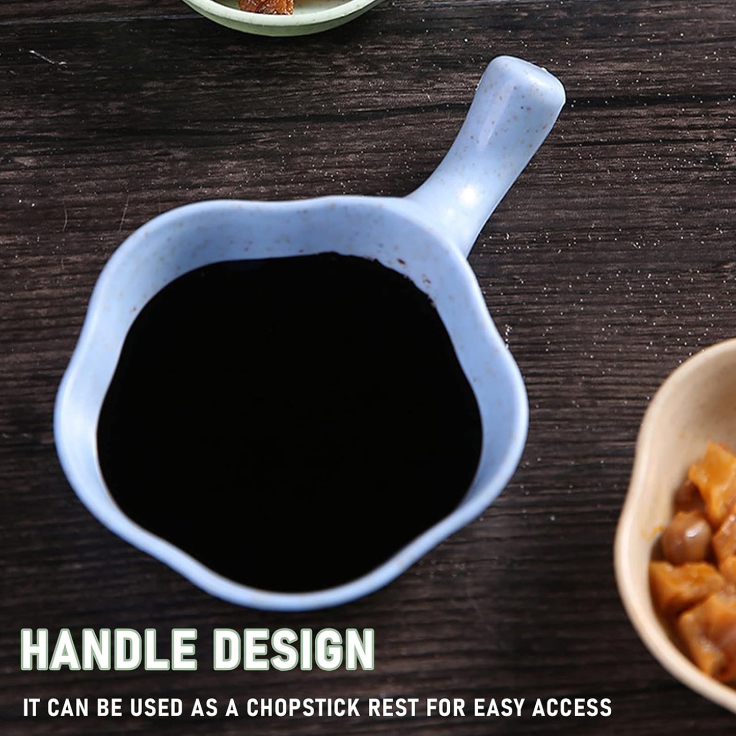 Mini Flower-shaped Sauce Dish With Handle