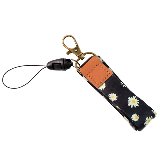 Floral Print Neck Lanyard Strap With Clip Hook  Mobile String (1 Pc)