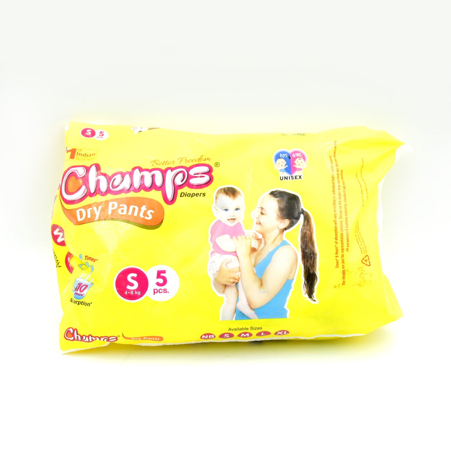 Small Champs Dry Pants Style Diaper- Small (S5 Pcs )