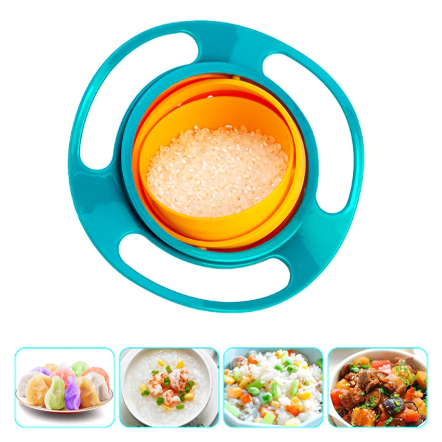 Rotating Baby Bowl Used For Serving Food To Kids And Toddlers.