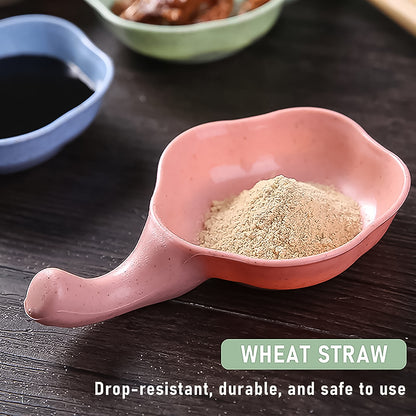 Mini Flower-shaped Sauce Dish With Handle