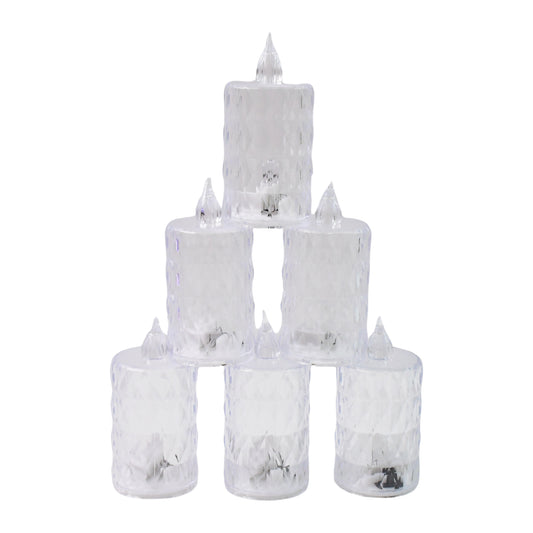 Led Crystal Effect Flameless Candle Light Set (5 Pc)