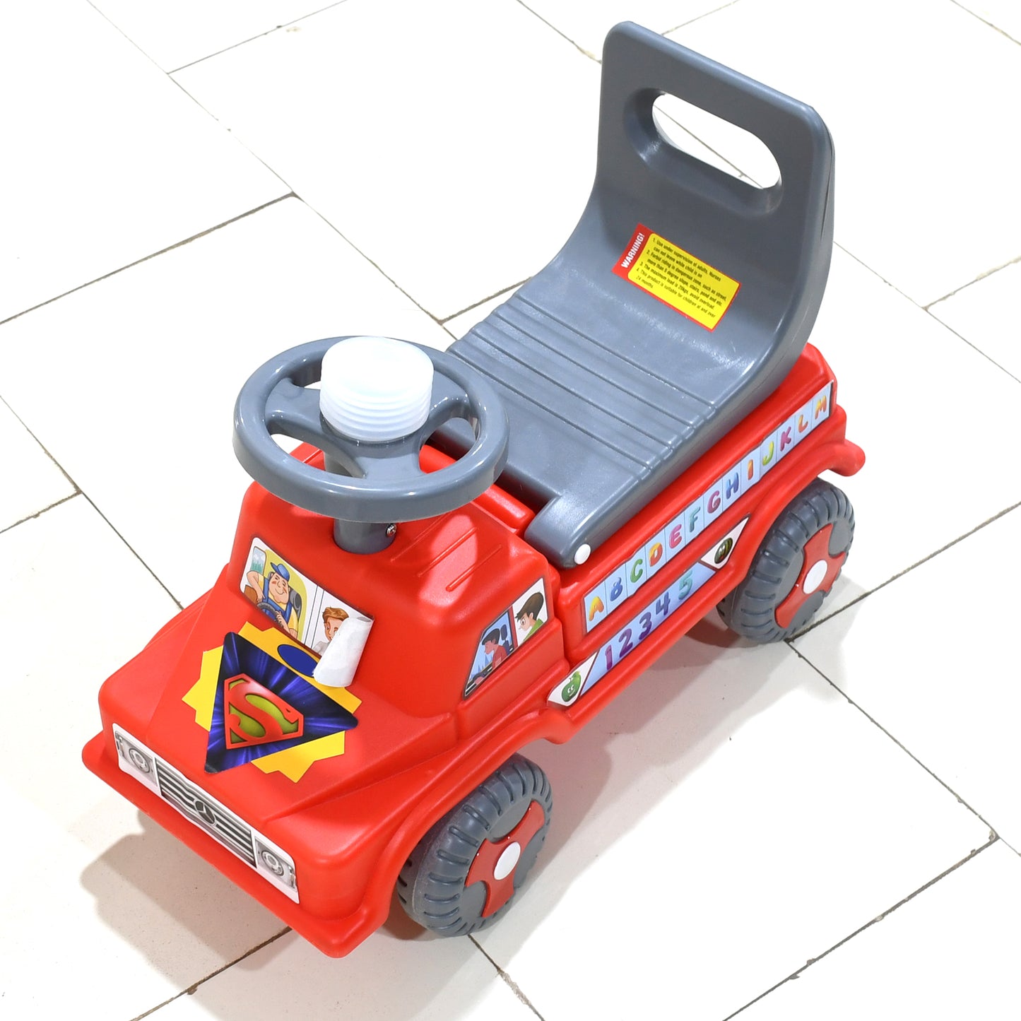Kids Baby City Ride On Push Car Ride With Backrest Musical Horn