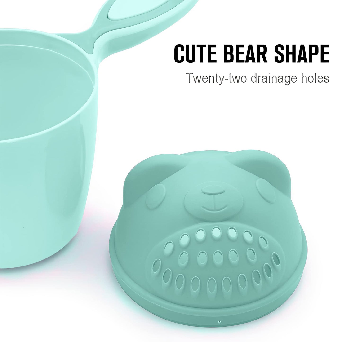 Baby Shampoo Shower Cup Safe Soft Bathing