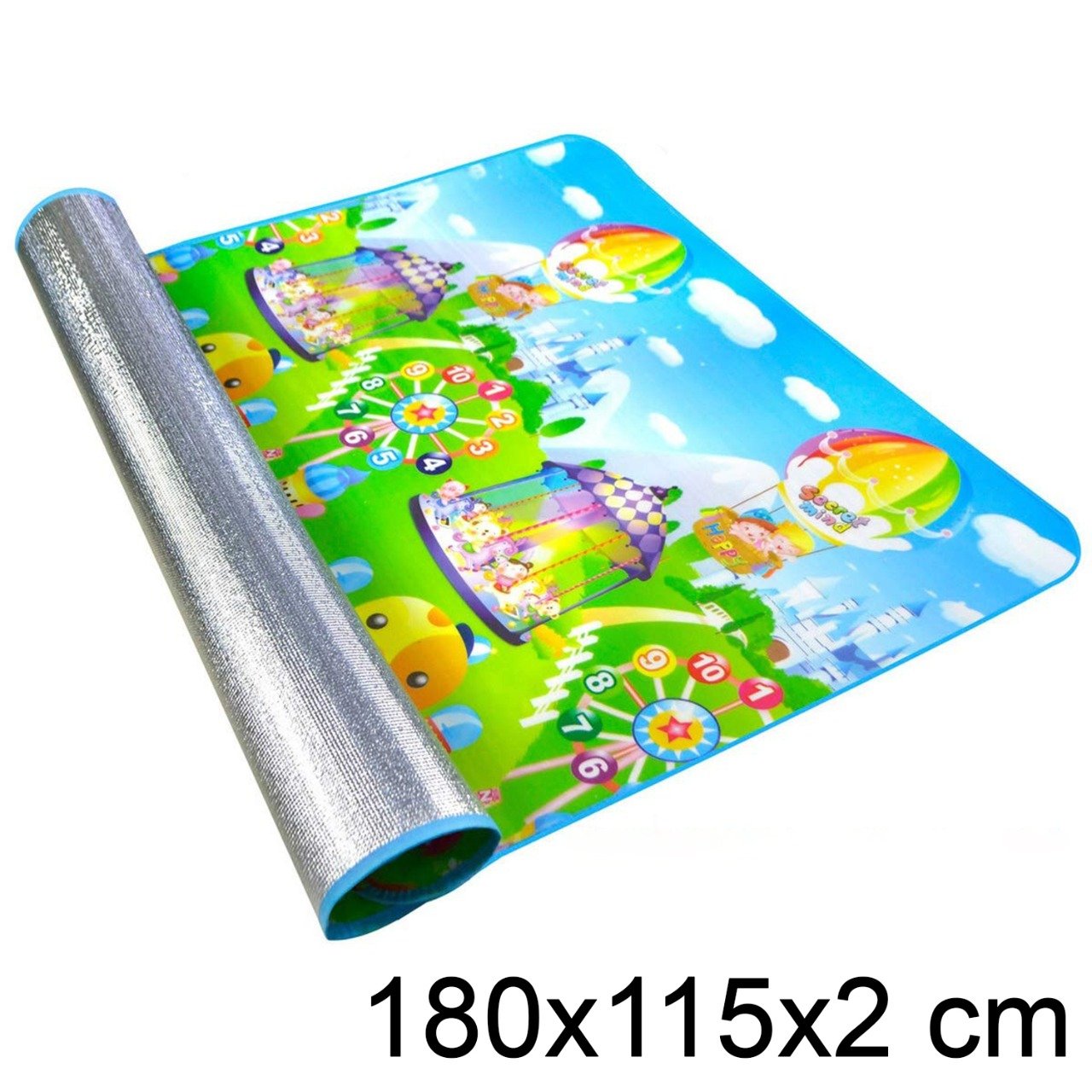Waterproof Single Side Baby Play Crawl Floor Mat (Size 180 X 115)