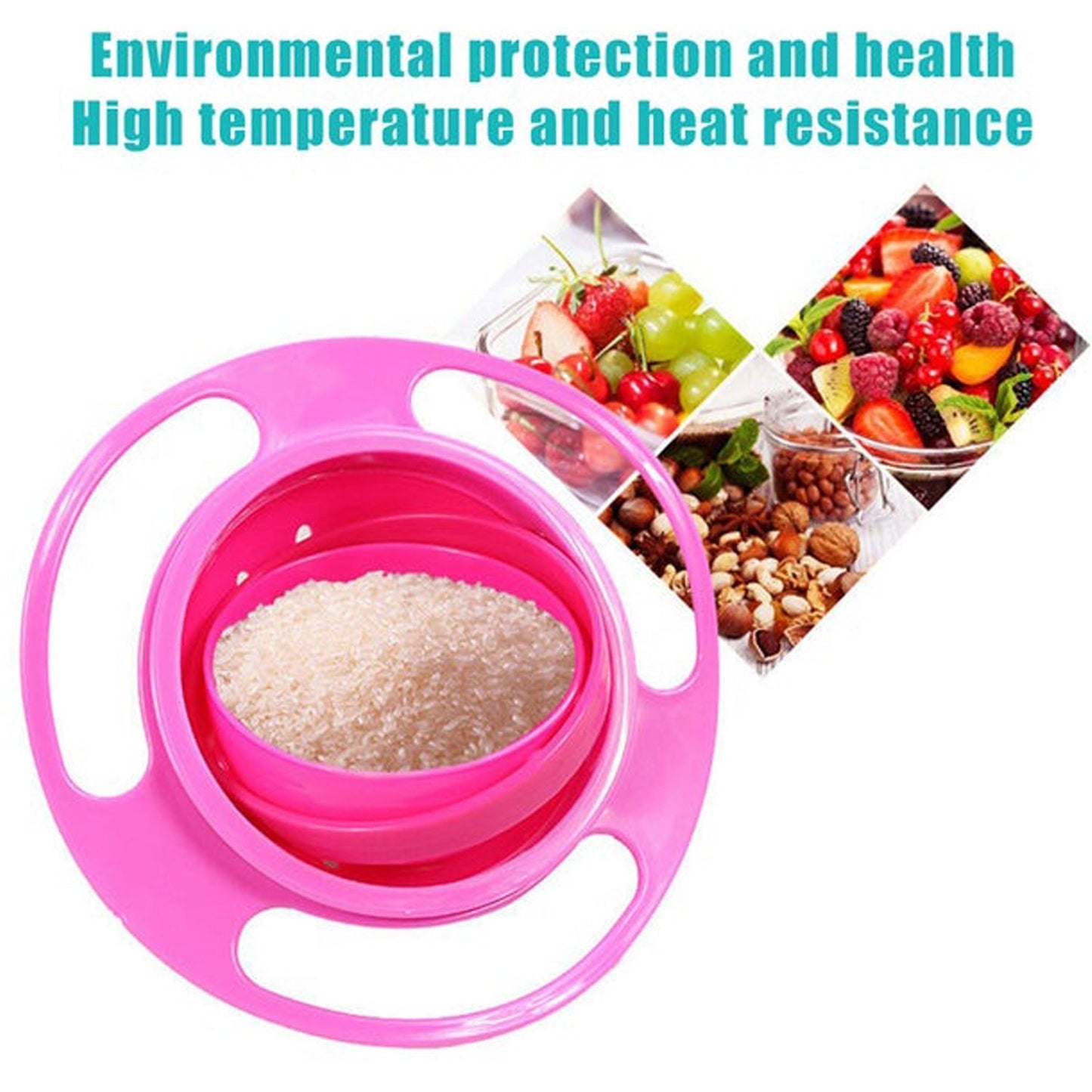 Rotating Baby Bowl Used For Serving Food To Kids And Toddlers.