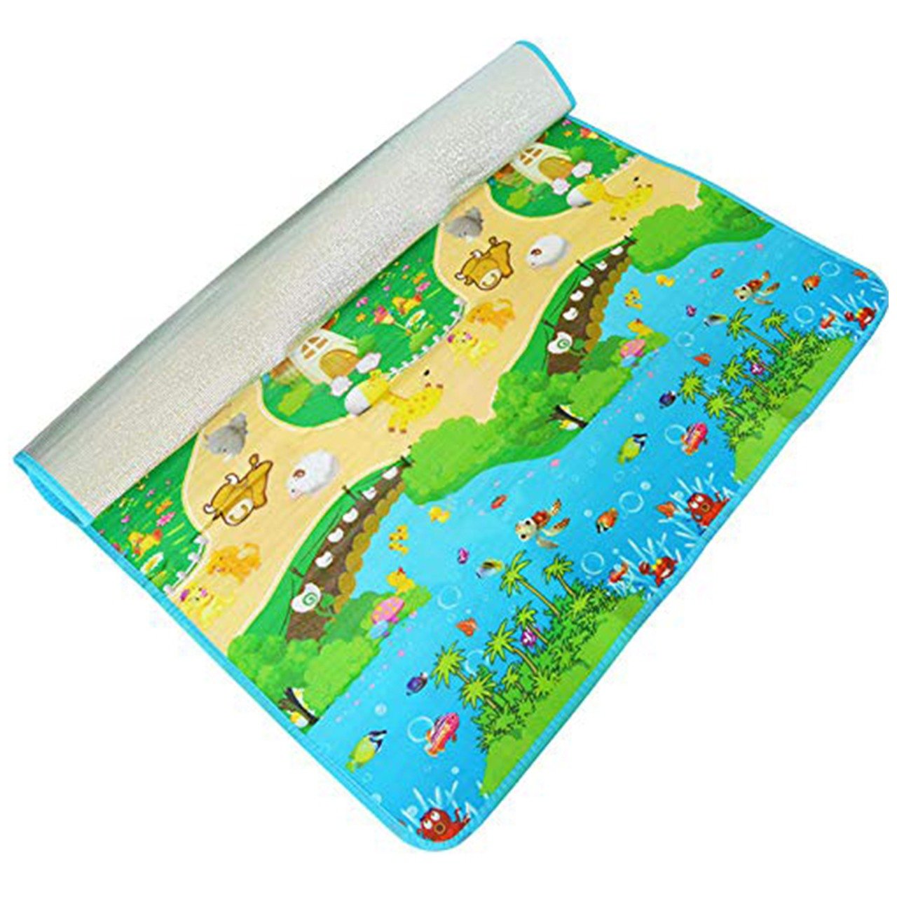 Waterproof Single Side Baby Play Crawl Floor Mat (Size 180 X 115)
