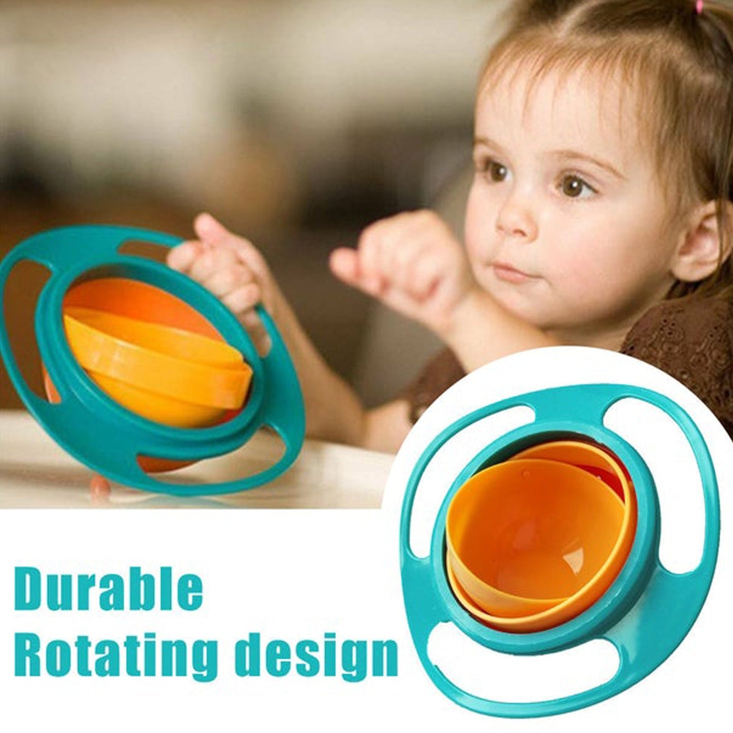 Rotating Baby Bowl Used For Serving Food To Kids And Toddlers.